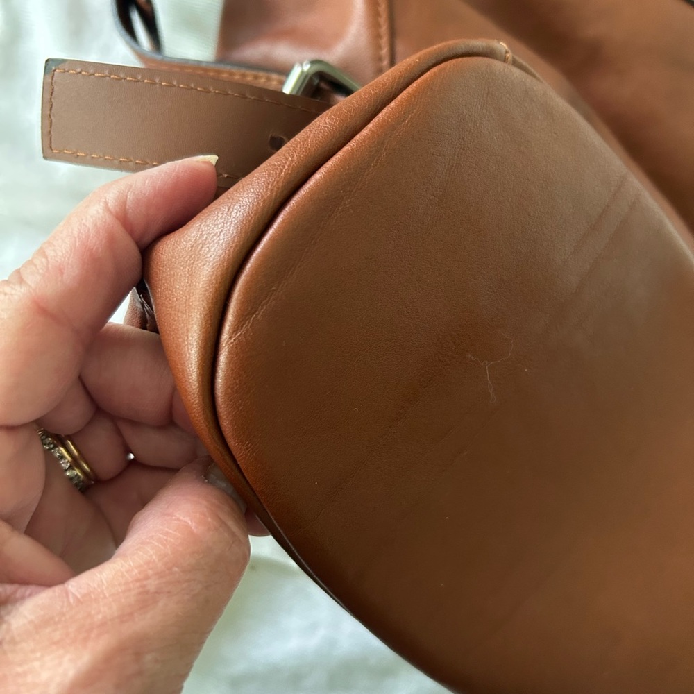 Longchamp 3D Cognac Brown Leather Backpack - Picture 6 of 10